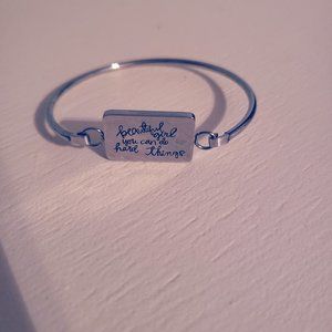 "beautiful girl you can do hard things" bracelet